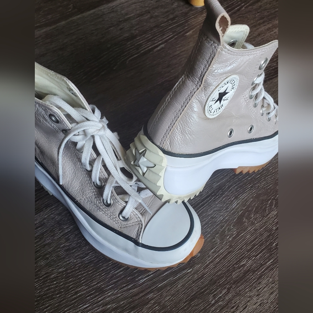 Converse Run Star Hike (Metallic Pink Smoke Leather Platform)